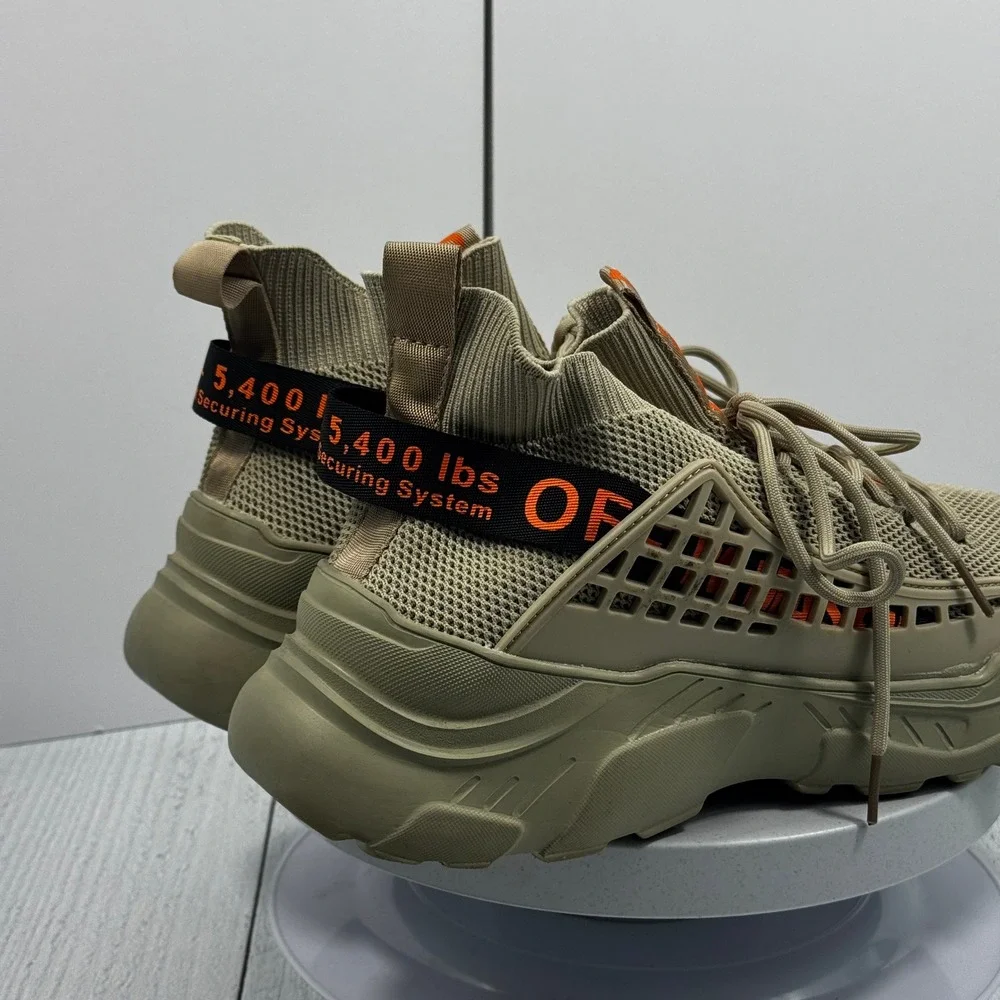 Fashion Nova Men Chunky Sneakers 11.5 Olive Mesh‎ Tactical Weight Securing